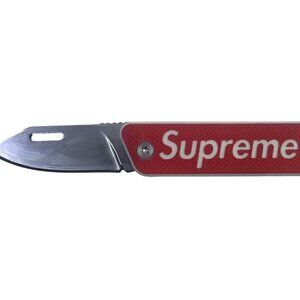 NEW Supreme x True Modern Keychain Knife - Red